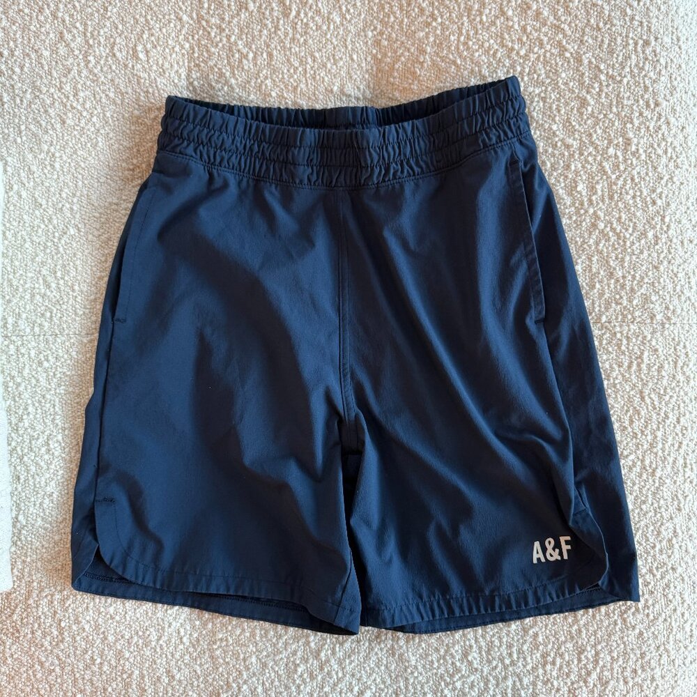 Abercrombie Kids Navy Performance Logo Shorts 13/14